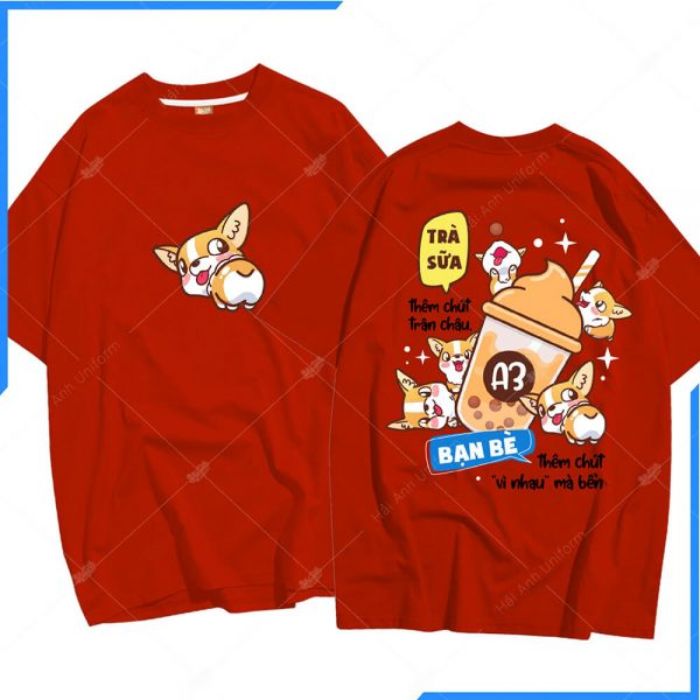 Mẫu Áo Lớp Oversize Màu Đỏ A3