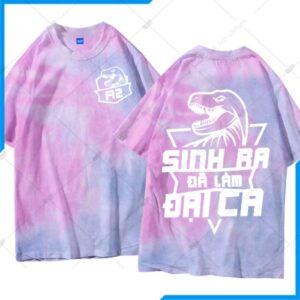 Áo Lớp Phản Quang Cổ Tròn Tie Dye Hồng