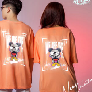Áo Lớp Phản Quang In Decal Màu Cam Coral