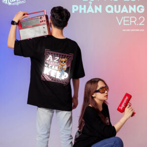 Áo Lớp Phản Quang In Decal Màu Đen