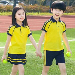 Áo polo đồng phục học sinh tiểu học màu vàng đẹp