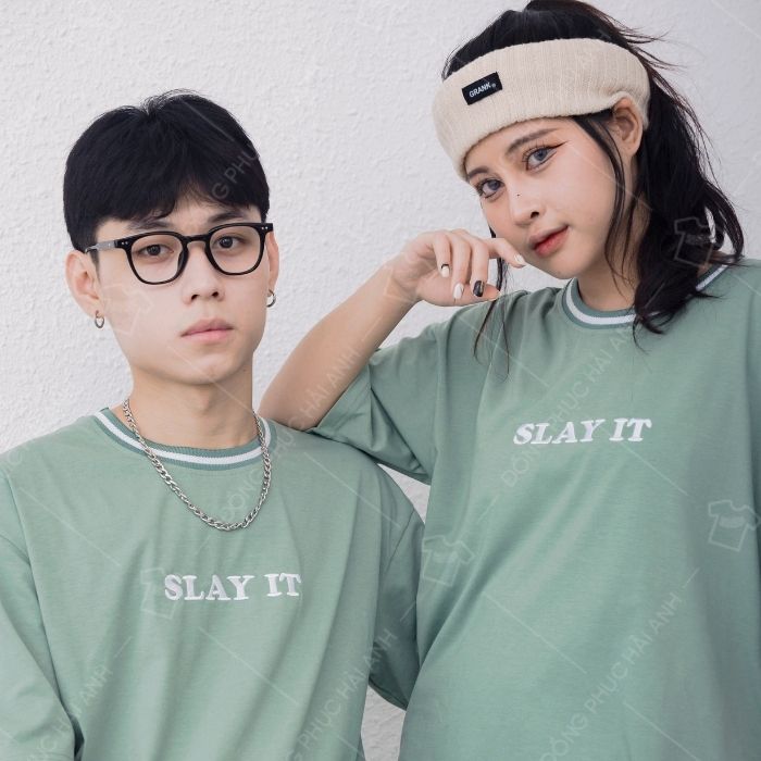 Mẫu Áo Simple Lớp Slay It màu xanh rêu siêu đẹp, cực chất - Ảnh 6
