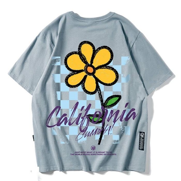 Áo thun cổ tròn california màu sắc rực rỡ, chuẩn phong cách GenZ
