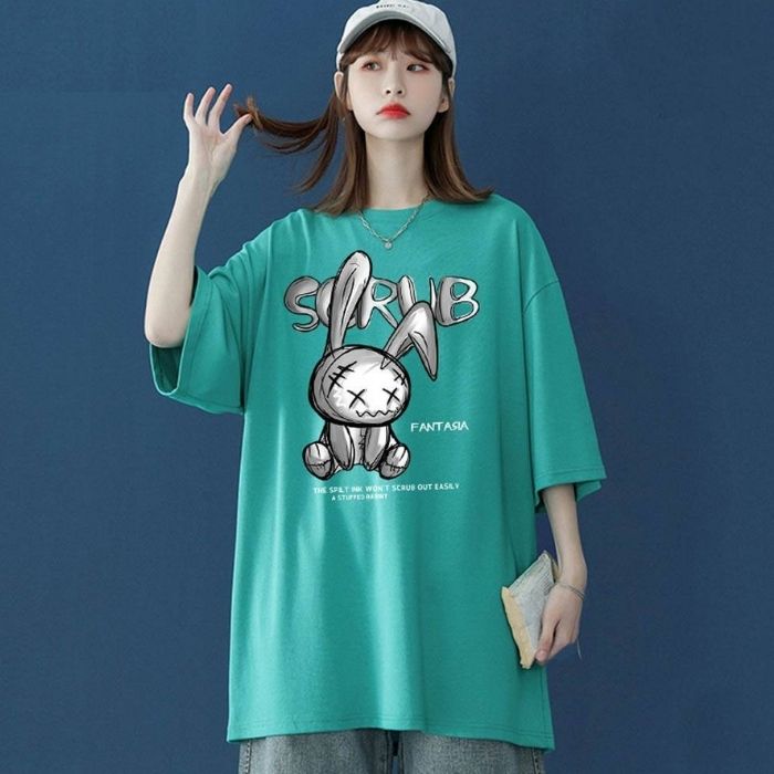 Áo thun cổ tròn hình thỏ rabbit ấn tượng, siêu hot, chất lượng cao cấp - Ảnh 4