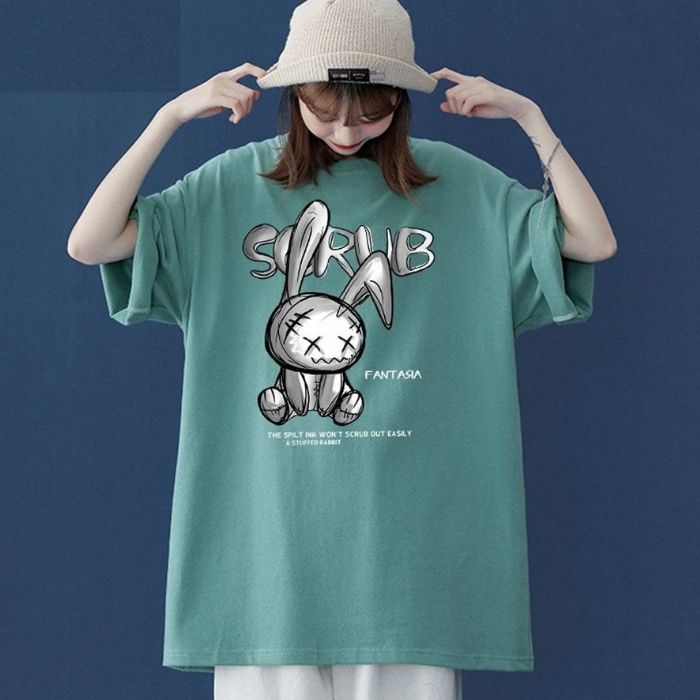 Áo thun cổ tròn hình thỏ rabbit ấn tượng, siêu hot, chất lượng cao cấp - Ảnh 2