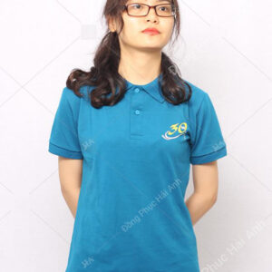 Áo thun đồng phục công ty màu xanh
