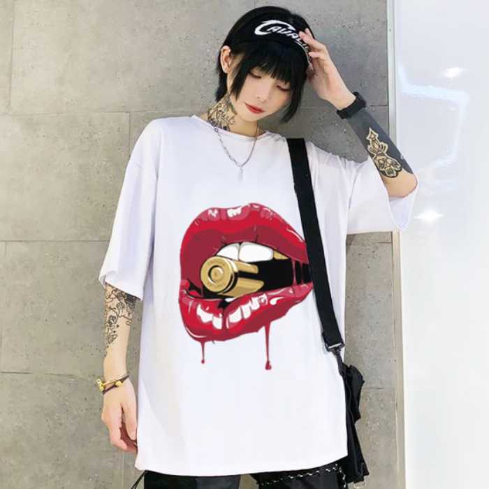 Áo thun hình đôi môi đỏ siêu đẹp, giá siêu hấp dẫn - Ảnh 4