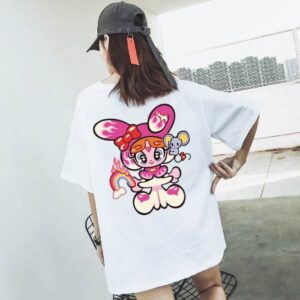 Mẫu áo thun hình in Pinkii nổi bật với màu sắc rực rỡ