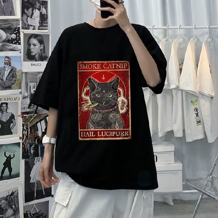 Mẫu áo thun hình mèo Smoke Catnip Hail Lucipurr - Ảnh 2