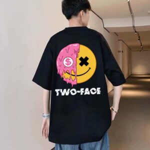 Áo thun in chữ Two Face thiết kế form rộng phù hợp cho cả nam và nữ