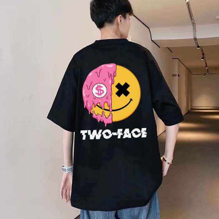 Áo thun in chữ Two Face thiết kế form rộng phù hợp cho cả nam và nữ