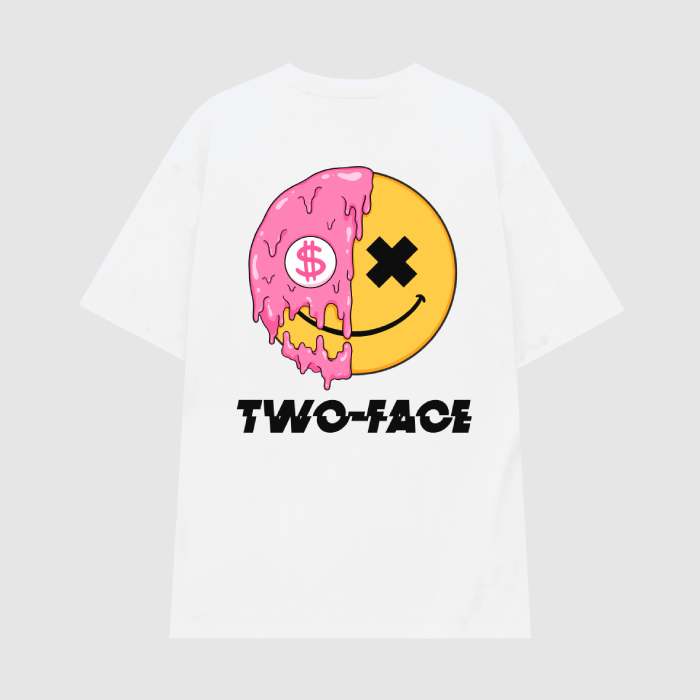 Áo thun in chữ Two Face thiết kế form rộng phù hợp cho cả nam và nữ - Ảnh 7