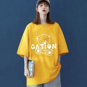 Áo thun oversize gấu Gation nổi bật với sắc màu thời thượng