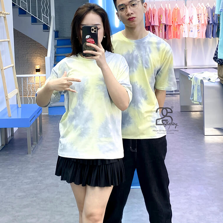 Áo Thun Tie Dye Vàng Giá Sỉ 49K - ngưng sản xuất - Ảnh 2