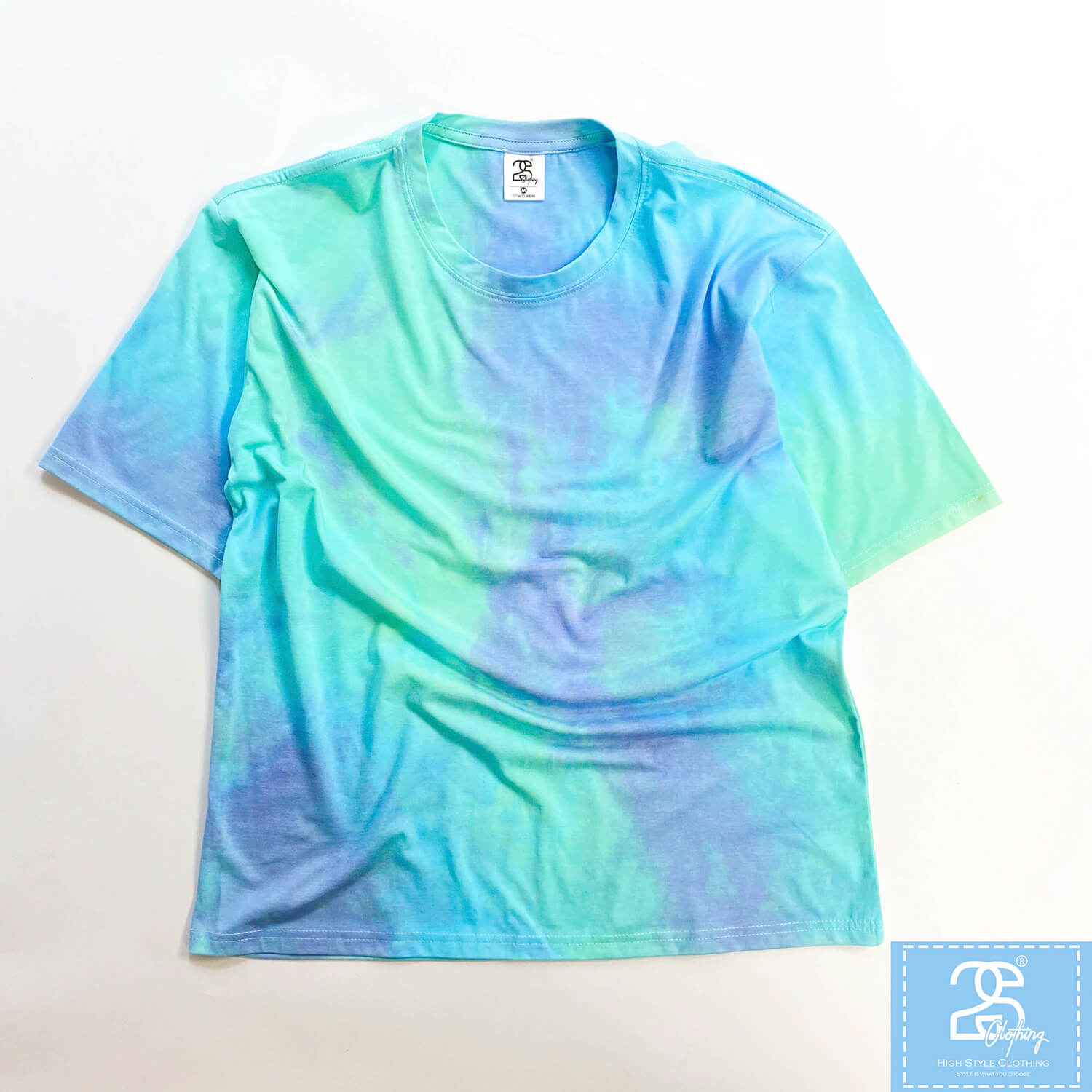Áo Thun Tie Dye Xanh Nhạt Giá Sỉ 49k - ngưng sản xuất