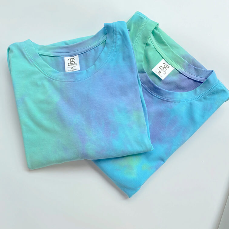 Áo Thun Tie Dye Xanh Nhạt Giá Sỉ 49k - ngưng sản xuất - Ảnh 2