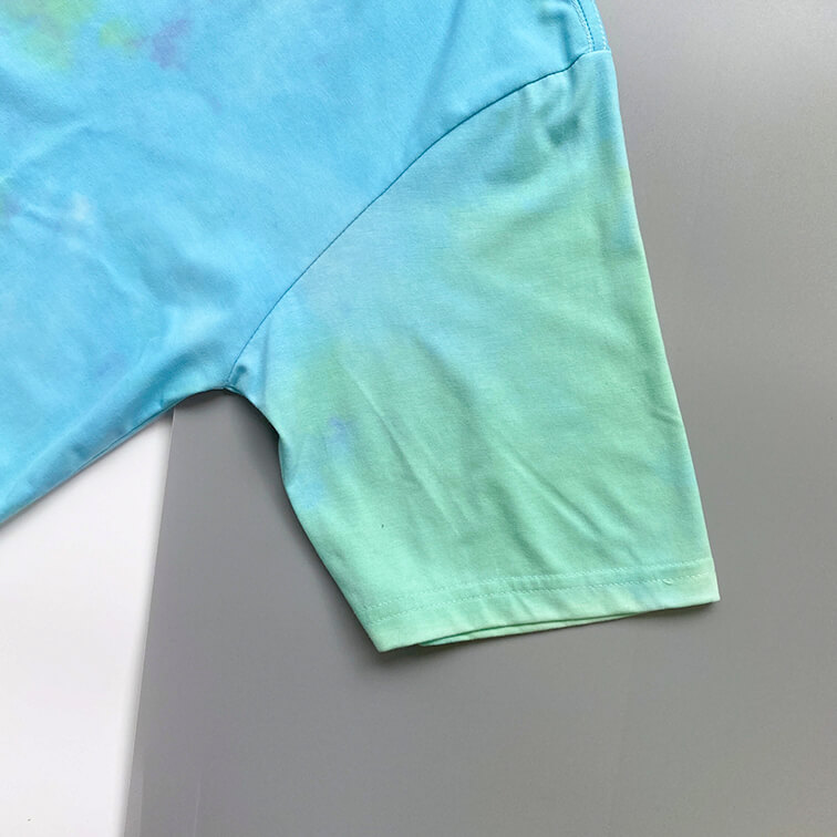 Áo Thun Tie Dye Xanh Nhạt Giá Sỉ 49k - ngưng sản xuất - Ảnh 3