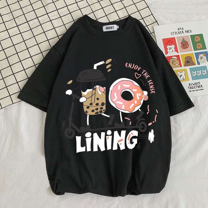 Áo thun unisex hình bánh donut độc đáo, ấn tượng