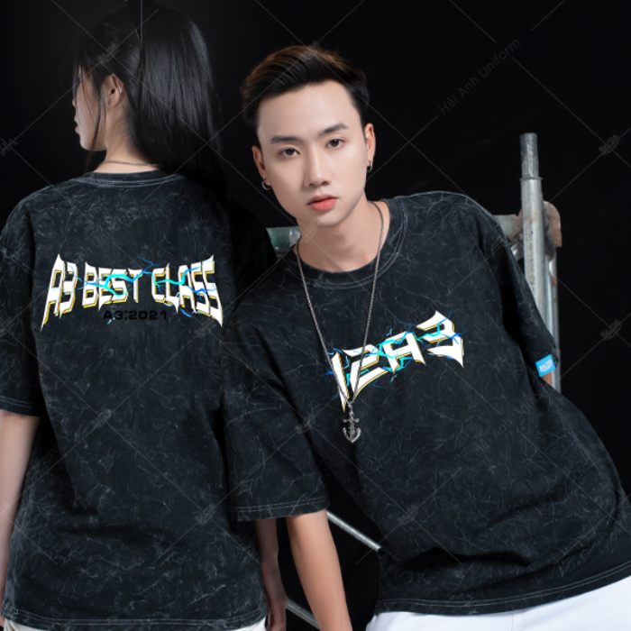 Mẫu Áo Wash Màu Đen Trùm Trường 12A3 - Ngông Collection - Ảnh 2