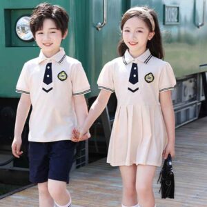 Mẫu đồng phục học sinh tiểu học màu hồng dễ thương