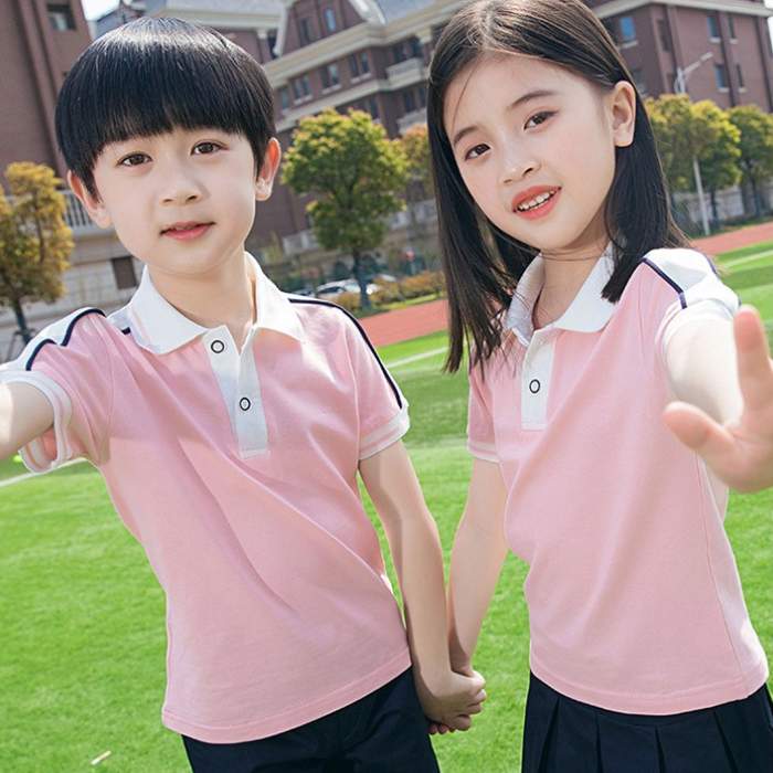 Đồng phục học sinh tiểu học màu hồng thanh lịch, đáng yêu - Ảnh 2
