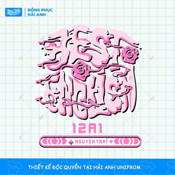 Mẫu Hình Typographic Best English 12A1