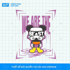 Mẫu Hình In Typographic Chuột Mickey