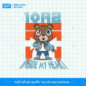 Mẫu Hình In Typographic Hình Gấu Bear