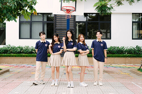 Mẫu Áo Lớp Polo Besties Màu Xanh Đen Phối Kem Chesee - Ảnh 7