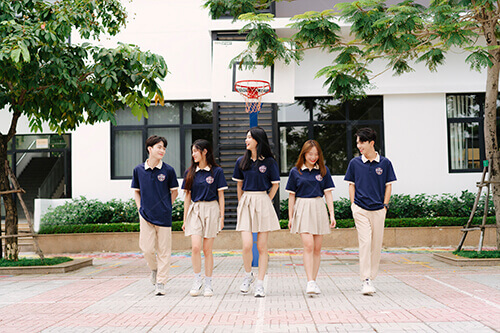 Mẫu Áo Lớp Polo Besties Màu Xanh Đen Phối Kem Chesee - Ảnh 8
