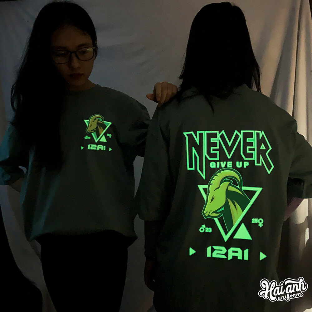 Áo Lớp Dạ Quang 12A1 Never Give Up