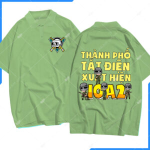 Mẫu Áo Lớp Polo Oversize Màu Xanh Hulk