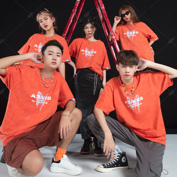 Mẫu Áo Wash Màu Cam Sao Đỏ - Ngông Collection - Ảnh 2