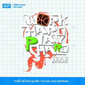 Mẫu Hình In Typographic Work Hard Play Hard 12A2