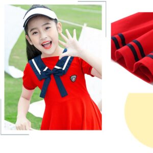 Váy đồng phục học sinh tiểu học màu đỏ nổi bật